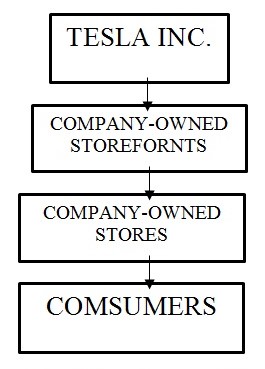 Visual map of the intermediaries in Tesla Inc. system